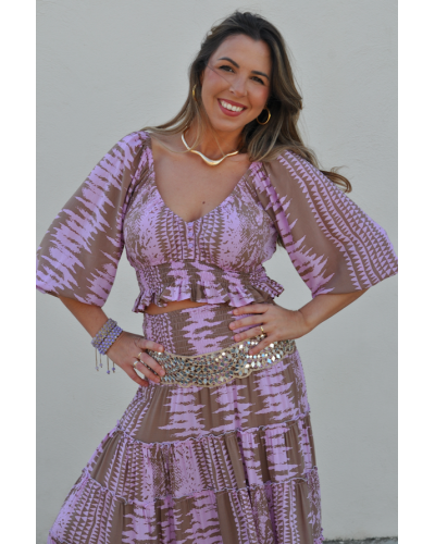 Top Maggie Snake Pink