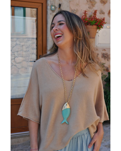 Blue Fish Necklace