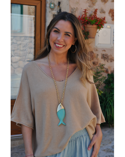 Blue Fish Necklace