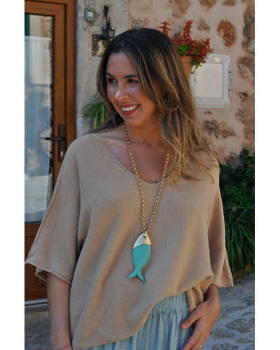 Blue Fish Necklace