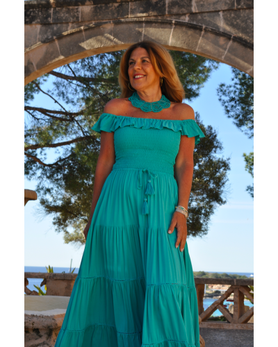Vestido Afrodita Turquesa