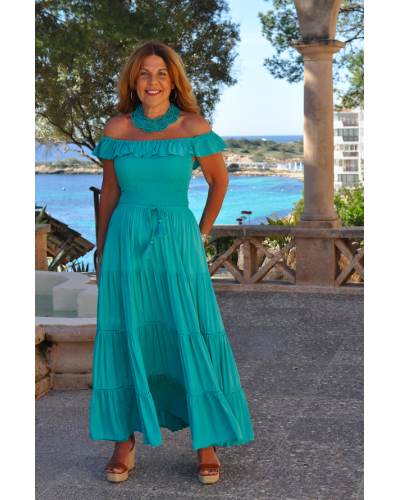 Vestido Afrodita Turquesa