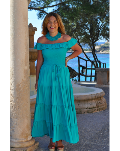 Vestido Afrodita Turquesa