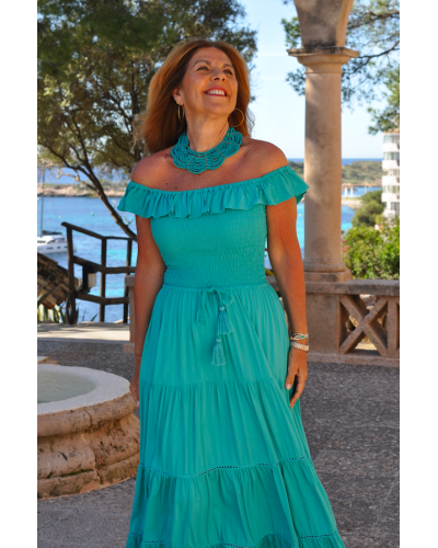 Vestido Afrodita Turquesa