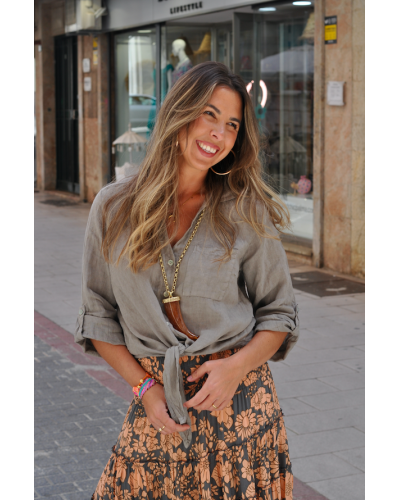 Camisa Leynt Lino Topo