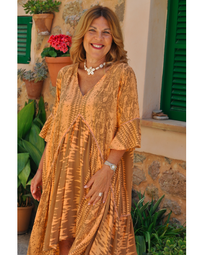 Amanda Snake Salmon Dress