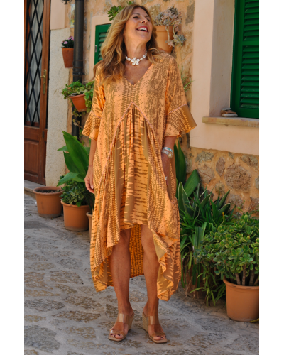 Amanda Snake Salmon Dress
