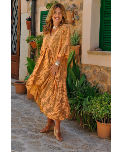 Amanda Snake Salmon Dress