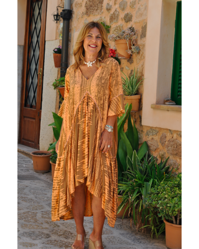 Amanda Snake Salmon Dress