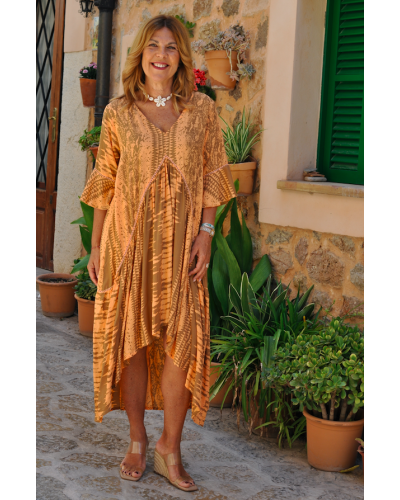 Amanda Snake Salmon Dress