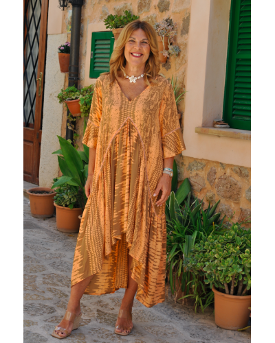 Amanda Snake Salmon Dress
