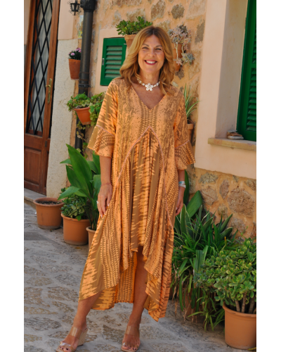 Amanda Snake Salmon Dress