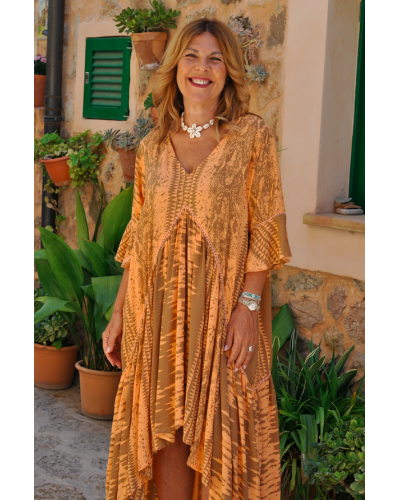 Amanda Snake Salmon Dress