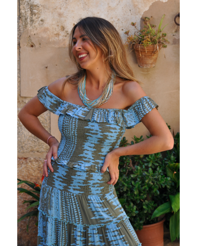Top Afrodita Snake Blue