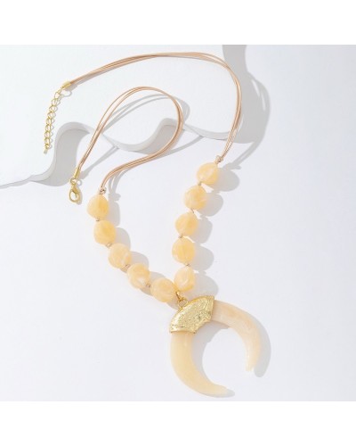 Collar Media Luna Blanco