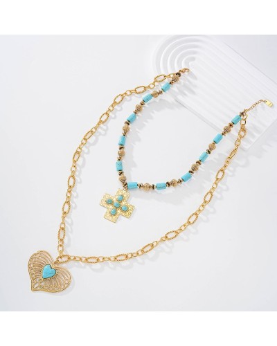 Collar Corazon Turquesa