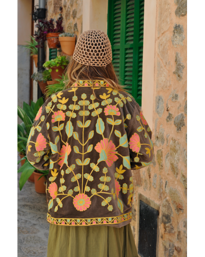 Sanvi Olive Boho Jacket