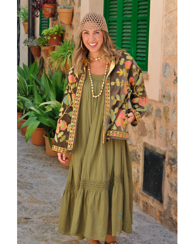 Sanvi Olive Boho Jacket