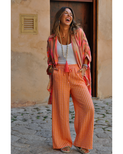 Pantalón Cuadros Recto