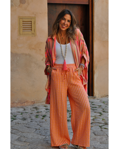 Pantalón Cuadros Recto