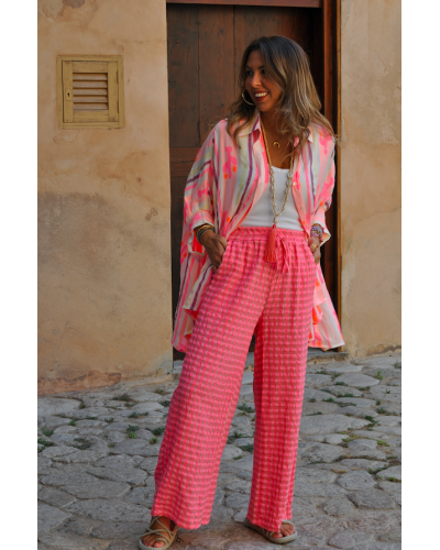 Pantalón Cuadros Pink