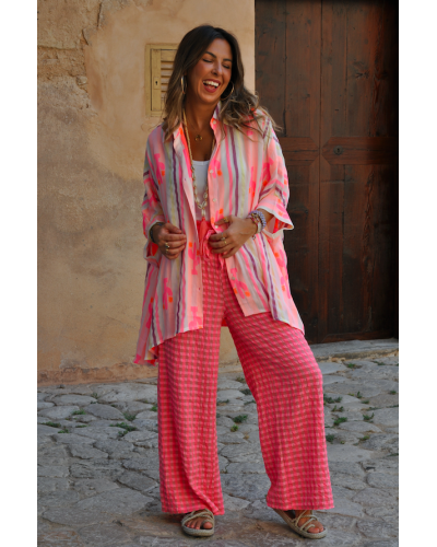 Pantalón Cuadros Pink