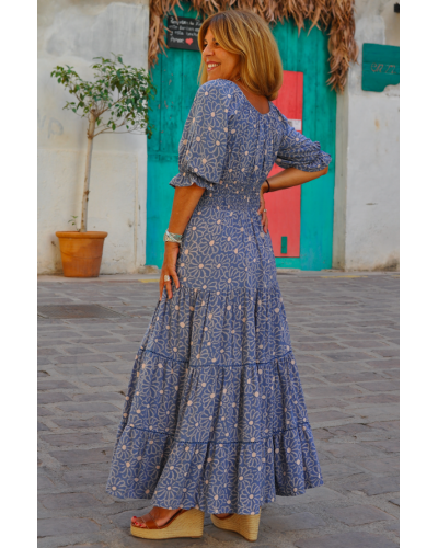 Vestido Mansur Flower Blue