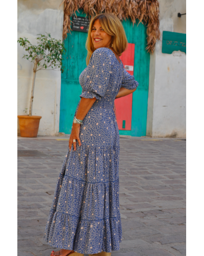 Vestido Mansur Flower Blue