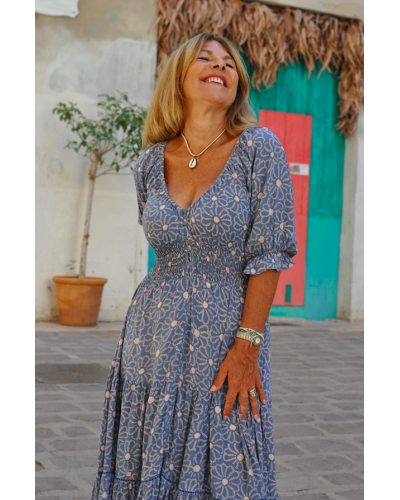 Vestido Mansur Flower Blue