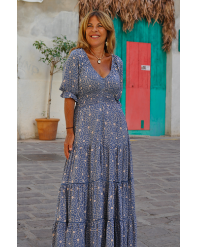 Vestido Mansur Flower Blue