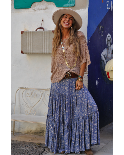 Falda Maria Flower Blue