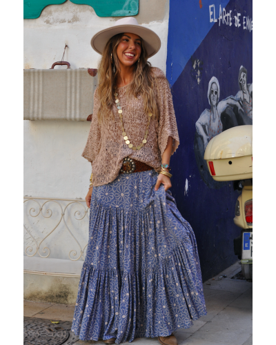 Falda Maria Flower Blue