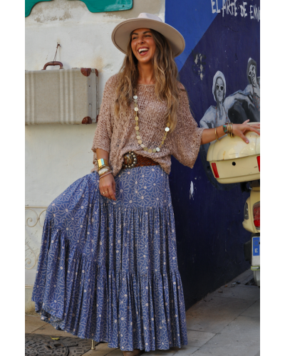 Falda Maria Flower Blue