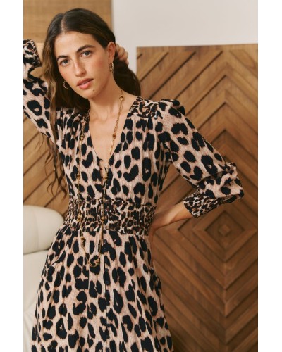 Leopard Sabrina Maxi Dress