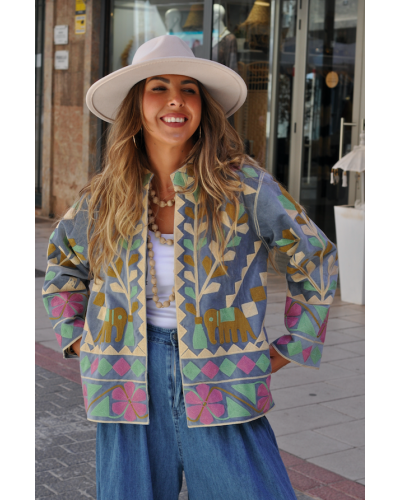 Chaqueta Boho Elefantes