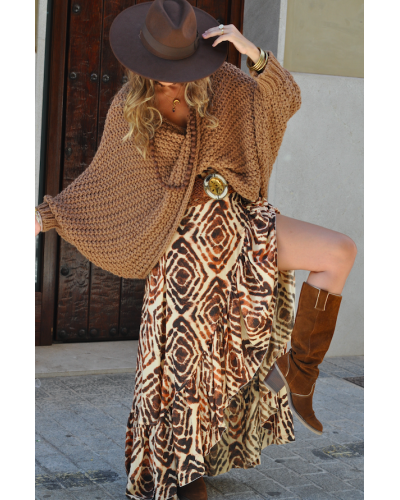 Falda Ikat Brown