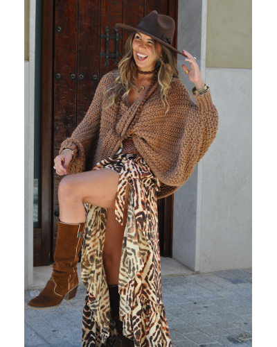 Falda Ikat Brown