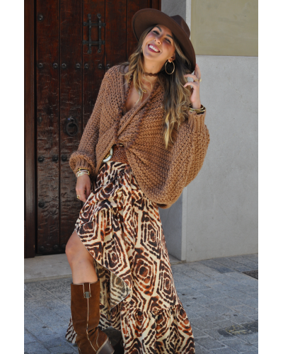 Falda Ikat Brown