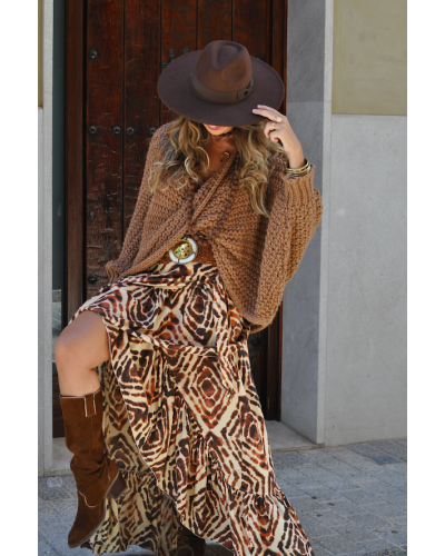 Falda Ikat Brown