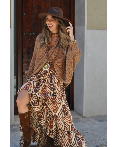 Falda Ikat Brown