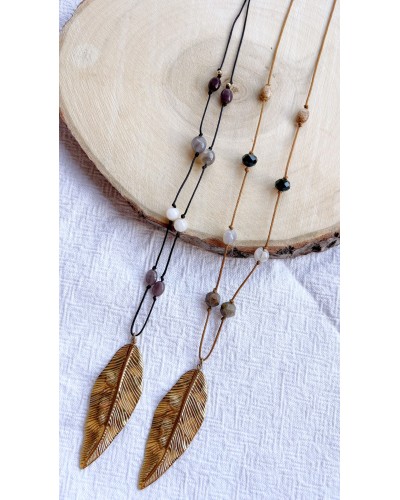 Collar Pluma Negro