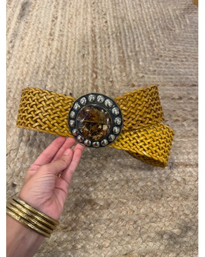 Cinturon Boho Mostaza