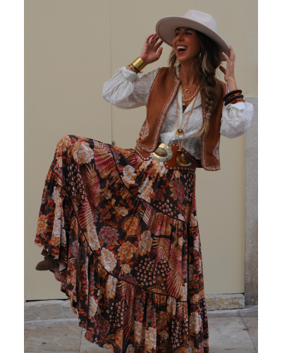 Lace Skirt Boho Birds