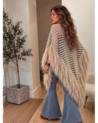 Poncho Guada Beige
