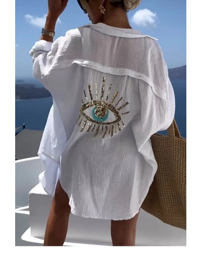 Camisa Boho Ojo White