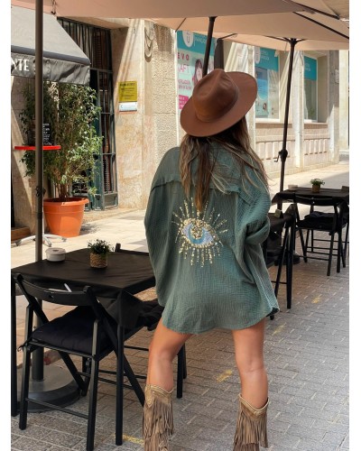 Camisa Boho Ojo Green