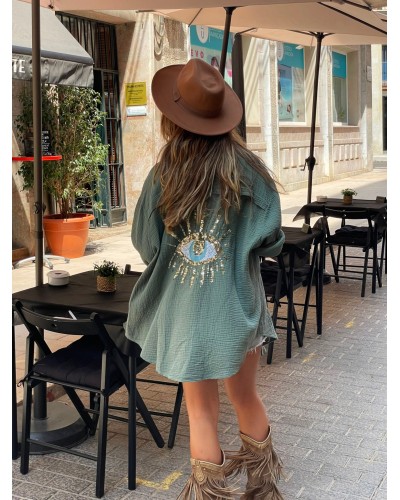 Camisa Boho Ojo Green