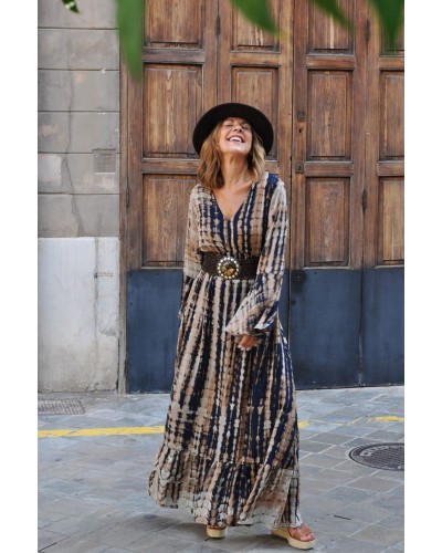 Vestido Susan Tie Dye Brown