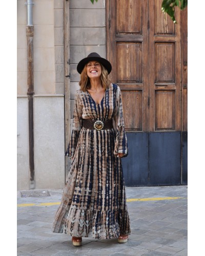 Vestido Susan Tie Dye Brown