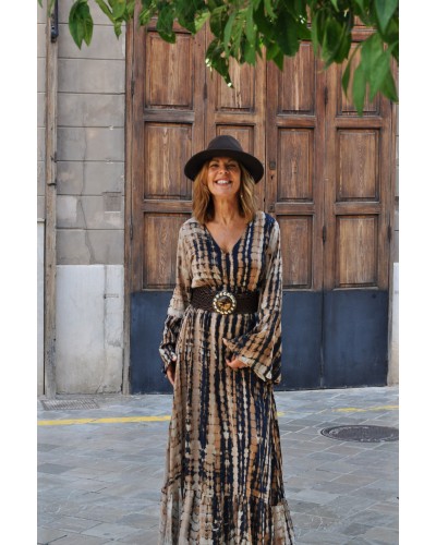 Vestido Susan Tie Dye Brown